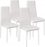 S&ouml;&ouml;gitoa toolid, komplekt 4, s&ouml;&ouml;gitoa toolid modern, kunstnahast kate, k&otilde;rge seljatugi, mugav s&ouml;&ouml;gitoa tool, kunstnahast tool, SGS testitud (4, valge)