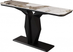Generisch Luxuri&ouml;ser Konsolentisch aus Steinplatte - Gestell aus hochtemperaturemailliertem Schmiedeeisen - Elegante Wohnaccessoires f&uuml;r Flur, Wohnzimmer, Schlafzimmer, Eingangsbereich