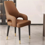 K&ouml;&ouml;gi s&ouml;&ouml;gitoolid Faux Leather Mid-Century Modern S&ouml;&ouml;gitool k&auml;etugedega Pehmendusega metallist jalg K&ouml;&ouml;gi k&uuml;ljetool aktsenttool elutuppa (V&auml;rv: pruun)
