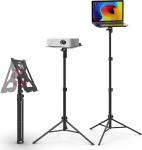 ULANZI projektori statiiv, reguleeritav k&otilde;rgus 60 kuni 150 cm, alumiiniumist s&uuml;learvuti projektori statiiv koos kokkupandava plaadiga, 3 kg koormus, 360&deg; ja 180&deg; reguleeritav kaasaskantav muusikapult