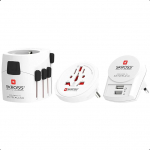 SKROSS | 1.302521 | Pro + USB (2xA) | Universal Travel Adapter + USB (2xA) 2.4A - Pinge ja v&otilde;imsus: 100V - 250V / 1750W - Elektril&ouml;&ouml;gi kaitse.