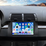 SIXWIN [1+32G] Android 13 autoraadio BMW 5 E39 E53 M5 X5 (1996-2007) raadio, 9-tolline mahtuvuslik puuteekraan koos WiFi GPS Bluetooth FM/RDS USB peeglilink Android iOS telefonile