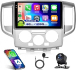 4G 128G VECHTEL 9" Bluetooth-Autoradio f&uuml;r Nissan NV200 2014-2018 Carplay Android Auto,Android 15,EQ,WiFi GPS,Mirror Link,RDS/FM Radio 2 Din mit AHD Tagfahrkamera