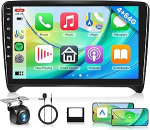 4G 64G Android Autoradio Audi TT MK2 8J 2008-2014 9-tolline HD Wireless Carplay autoraadio koos Android auto navigatsiooniga GPS Mirror Link Bluetooth FM/RDS/DAB/DVR/EQ/USB/WiFi roolijuhtimisega