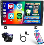 Roinvou 2+64G Android autoraadio navigatsioon Opel Astra 2004-2010 juhtmevaba Carplay ja Android Car, 9-tolline puuteekraaniga raadio koos Mirror Link WiFi GPS Bluetooth EQ FM/RDS SWC tagurduskaameraga