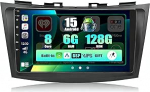 SIXWIN 6+128G Android 13 autoraadio Suzuki Swift 2011-2017 Suzuki Ertiga 2012-2017 koos Carplay/Android Auto/DSP, 9-tolline puuteekraan, 1280 x 720, GPS WiFi Bluetooth USB FM RDS Mirror Link +