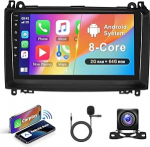 8 Core 2G + 64G Android Autoradio Mercedes Benz W169 W245 B200 W639 Viano W906 Sprinter 9-tolline autoraadio koos Apple Carplay Android Autonavigatsioon GPS WiFi Mirror Link Bluetooth FM/RDS/DAB Tagasi