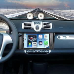 CAMECHO Android 15 Qualcomm 8 Core 4G+64G Autoradio f&uuml;r Mercedes-Benz Smart Fortwo W451 2011-2015 mit Carplay Android Auto Navi Dual WiFi 9-Zoll Bildschirm mit FM/RDS Navi Bluetooth5.1+R&uuml;ckfahrkamera