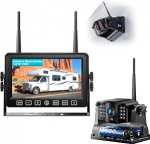 Fookoo DCX701 HD magnetiline traadita tagurduskaamera, 1080P 7-tolline IPS monitor ja laetav tagurduskaamera, madal tarbimine, 1 min. DIY montaaž, puurivaba salvestusega auto, matkaauto jaoks.