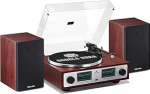 ANGELS HORN Vintage plaadim&auml;ngija, Bluetooth HiFi plaadim&auml;ngija koos riiuli k&otilde;larid, sisseehitatud Phono eelv&otilde;imendi, Belt Drive 2 Speed, Pitch Control, AT-3600L Pickup