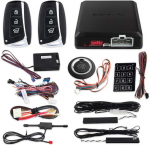 EASYGUARD EC002-HY-NS smart key PKE auto alarms&uuml;steem koos v&otilde;tmeta sisenemisega kaugjuhtimispuldiga mootori k&auml;ivitamine mootori k&auml;ivitamine seiskamise nupu puudutus parooliga klahvistik &scaron;okisignaal hoiatus