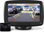 AUTO-VOX tagurduskaamera juhtmevaba komplekt 4,3 tolli / 11 cm LCD monitoriga, juhtmevaba parkimisabi 12-24 V koos IP68 veekindla digitaalse tagurduskaameraga, millel on hea &ouml;ine n&auml;gemine (TD2)