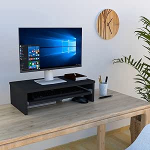 Henor, puidust monitori tugi eemaldatava riiuliga, teleriekraani t&otilde;stuk - 62 x 32 x 18 cm - toetab 50 kg - grafiitne