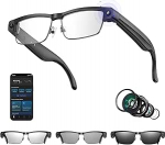 AI Smart Camera Brille, AI prillid koos 8MP v&auml;rinavastaste fotokroomsete objektiividega HD 1200P Video, Foto, BT-Anrufe, Simultan&uuml;bersetzung, AI Objektidentifizierung, for Outdoor Radtouren Wandern Reisen