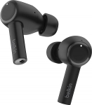 Belkin SoundForm&trade; Pulse Noise Cancelling In-Ear k&otilde;rvaklapid, juhtmeta laadimiskohver, 3 mikrofoni k&otilde;rvaklappide kohta, pritsmekindlad IPX5 Bluetooth k&otilde;rvaklapid iPhone'ile, Samsungile - mustad