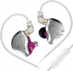 KZ ZS10 Pro In-Ear Monitor k&otilde;rvaklapid, 4 tasakaalustatud armatuuri draiverit ja 1 d&uuml;naamiline draiver (4BA ja 1DD) h&uuml;briid KZ k&otilde;rvaklapid (lilla koos mikrofoniga)