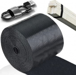 TEUVO Velcro kaablipaelad, 90 mm x 4 m mittekleepuv Velcro kaabli sidumiseks, DIY k&auml;sit&ouml;&ouml;, kardina kinnitamine, korduvkasutatav Velcro lint kaablijuhtimiseks, &uuml;mmargune, kodus ja kontoris kasutamiseks