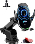 15 W auto mobiiltelefoni hoidja koos laadimisfunktsiooniga, autolaadija induktiivne laadimisjaam auto mobiiltelefoni hoidja ventilatsioon automaatne klamber mobiiltelefoni hoidja auto induktiivne laadimine iPhone'ile