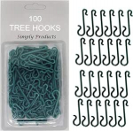 Simply Products 100 j&otilde;ulupuu konksud Roheline ornament konksud Mini riputuskonksud j&otilde;ulupuu jaoks j&otilde;ulup&auml;rja j&otilde;uluviinapuu jaoks