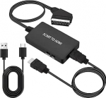 Scart to HDMI Converter DVD m&auml;ngija TV Video Audio Converter TV HDTV Monitor VHS m&auml;ngija Full HD 720p/1080p Switch Scart kaabel HDMI adapter koos 1M HDMI kaabel