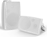 STUDIOFINIX 8-tolline 600W v&auml;litingimustes kasutatav Bluetooth-k&otilde;lar, veekindel / juhtmega, seinale paigaldatav, terrassidele, kodudele, basseinialadele, tekkidele, tagahoovidele (paar, valge)