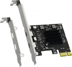 GLOTRENDS U3142CX1 2-portiline 10Gb USB 3.1 Gen2 Type-C PCIE X1 laienduskaart ASM 3142 kiibiga tavalise ja madala profiiliga paigaldusega