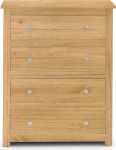 Julian Bowen Radley 4 Drawer Chest of Drawers Waxed Pine