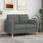 ZEYUAN 2 Seater Sofa Dark Grey 120 cm Fabric Sofa Living Room Youth Sofa Relax Sofa Sofas & Couches Sofa for Bedroom Youth Children's Room