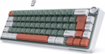 RK ROYAL KLUDGE R65 m&auml;nguklaviatuur 60% nupuga, tihendiga mehaaniline klaviatuur juhtmevaba Bluetooth/2.4G/USB-C RGB PBT klaviatuurid QWERTZ QMK/VIA, kuumvahetus lineaarne kreemjas l&uuml;liti