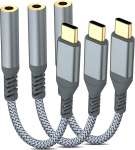 USB-C ja 3,5 mm k&otilde;rvaklapipesa, Type-C ja 3,5 mm k&otilde;rvaklappide AUX audioadapter, mis &uuml;hildub iPhone 16/15 Pro/Pro Max, Samsung Galaxy, iPad Pro, Xiaomi ja teiste Type C seadmetega (3 tk).