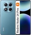 XIAOMI Redmi Note 14 Pro 12 GB RAM + 512 GB ROM nutitelefon 6,67-tolline 120 Hz 200 MP aku 5500 mAh 45 W juhtmega kiirlaadimine, Aurora Blue (ilma laadijata)