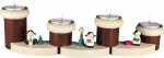 Adventi teetulede hoidja 7-osaline Angel Modern 4 teek&uuml;&uuml;nla jaoks B x K 32 x 8 cm Cherup Botte Gottes Himmelsmessenger k&uuml;&uuml;nla hoidja Teetulede hoidja Teetulede hoidja