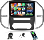CAMECHO 4+128G 10 Zoll Android 15 Autoradio f&uuml;r Mercedes Benz Vito 3 W447 (2014-2020) mit Wireless Carplay Android Auto, GPS Navi Radio Touchscreen HD mit Bluetooth WiFi RDS FM +R&uuml;ckfahrkamera