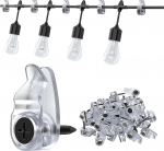 50 St&uuml;ck Lichterkettenhaken, Weihnachtslichter Haken zum Schrauben f&uuml;r Kabelmanagement, Kabelclips Schreibtisch v&otilde;i Kabel Organizer (l&auml;bipaistev)