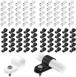 100 tk 1/2-tollised valgustoru klambrid kruviga P stiiliga paigaldamine v&auml;ljas kaabliklambrid nailonist elektrijuhtmete klambrite kinnitused kaabli korraldaja juhtimiseks (pakend 100)