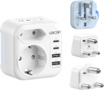 LENCENT Type D, G ja M kombineeritud reisimisadapter 2 USB-C 2 USB-A pordiga kokkupandav reisipistik Sri Lanka L&otilde;una-Aafrika Botswana Namiibia Zimbabwe Nepal reisipistikupesa pistikupesa adapter toiteadapterile