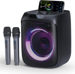 Karaoke masin 2 mikrofoniga, kaasaskantav PA s&uuml;steem koos kaugjuhtimispuldiga, karaokeboks LED tuledega, Bluetooth muusikakast, FM raadio, TWS/TF/USB/AUX, ideaalne sise- ja v&auml;lispeodeks ja