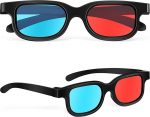 3D prillid Kaasaskantavad punased ja sinised 3D prillid 3D printimine ajakirjad koomiksid anagl&uuml;&uuml;rmide fotod koduteatri TV m&auml;ngud 2 Pack