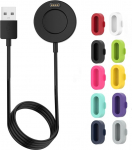 Laadija Garmin Fenix 7 7S 7X/6 6S 6X/5 5S 5X, Vivoactive 3/4/4S, Instinct 2/2S/2X, Venu 2/2S/2 PLUS/SQ/SQ 2 ja Forerunner seeria jaoks, 1M USB laadimiskaabel 10 tolmupistikutega.