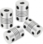 hankekaart Flexible Kupplungen, 5 mm kuni 6 mm, Gelenkverbinder aus Aluminiumlegierung, flexible Wellenkupplungen, Motorkupplung f&uuml;r 3D-Drucker, CNC-Maschine, Motorf&uuml;hrung, DIY-Encoder D15 x L 20 mm