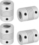 hankekaart Flexible Kupplungen, 8 mm kuni 10 mm, Gelenkverbinder aus Aluminiumlegierung, flexible Wellenkupplungen, Motorkupplung f&uuml;r 3D-Drucker, CNC-Maschine, Motorf&uuml;hrung, DIY-Encoder D25 x L 19 mm