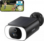 ieGeek 2K Outdoor Surveillance Camera Battery with Solar Panel, Outdoor Solar Surveillance Camera with Spotlight, PIR Motion Detection, 2.4GHz WiFi, 6S Cloud Storage Cycle, No Subscription