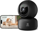 WOOX &Uuml;berwachungskamera Innen, 2K 3MP WLAN Kamera mit 360&deg; Schwenken/Neigen Smart Pet Hund Baby Monitor AI Bewegungs-/Tonerkennung, Zwei-Wege-Audio, Nachtsicht, Arbeit mit Alexa (R4040-V8)