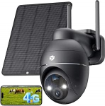 4G LTE v&auml;livalvekaamera koos 5W p&auml;ikesepaneeliga - 360&deg; PTZ 2K 3MP p&auml;ikesekaamera v&auml;ljas - v&auml;rviline &ouml;&ouml;n&auml;gemine, PIR-tuvastus, kahesuunaline heli (must) (C7G)