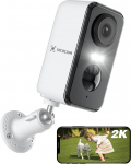 COCOCAM 2K Outdoor Surveillance Camera Battery Wireless WiFi Camera Outdoor Surveillance Camera Indoor/Outdoor with AI Detection PIR Motion Detection Colour Night Vision Cloud/SD Storage 2-Way Audio