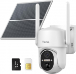 3G/4G LTE v&auml;litingimustes kasutatav turvakaamera, traadita p&auml;ikeseenergial t&ouml;&ouml;tav PTZ IP-kaamera 2K v&auml;rvilise &ouml;&ouml;vaatega ilma Wi-Fi, aku maht 10400mAh, 355&deg;/100&deg; p&ouml;&ouml;ramine, PIR-tuvastus