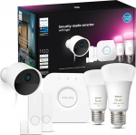 Philips Hue Secure Starter Kit, Hue Secure juhtmega kaamera, Hue kontaktandurid, Hue E27 valge ja v&auml;rviline amb. lamp, Hue Bridge, kahesuunaline vestlus, juhitav Hue rakenduse kaudu, valge