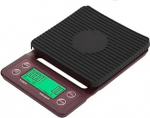 Digitalwaage, Mit Timer for Lebensmittel Balance Wiegen Mini Haushalts Waage Elektronische Kaffee Skala Digital LCD 3kg 0,1g K&uuml;che waagen(Coffee 5kg 0.1g)