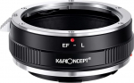 K&F CONCEPT EOS-L manuaalse fookusega objektiivi adapter, mis &uuml;hildub Canoni (EF/EF-S) objektiividega L-mooduliga kaamera korpusele