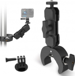 Upgrade Super Clamp koos Dual Ball Head Magic Arm, Super Clamp, Camera Mount Clamp koos 1/4-tollise keermega, Action Camera Mount Adapter GoPro Insta360 X4 X5 GoPro Hero 13 12 11 Black Mount jaoks